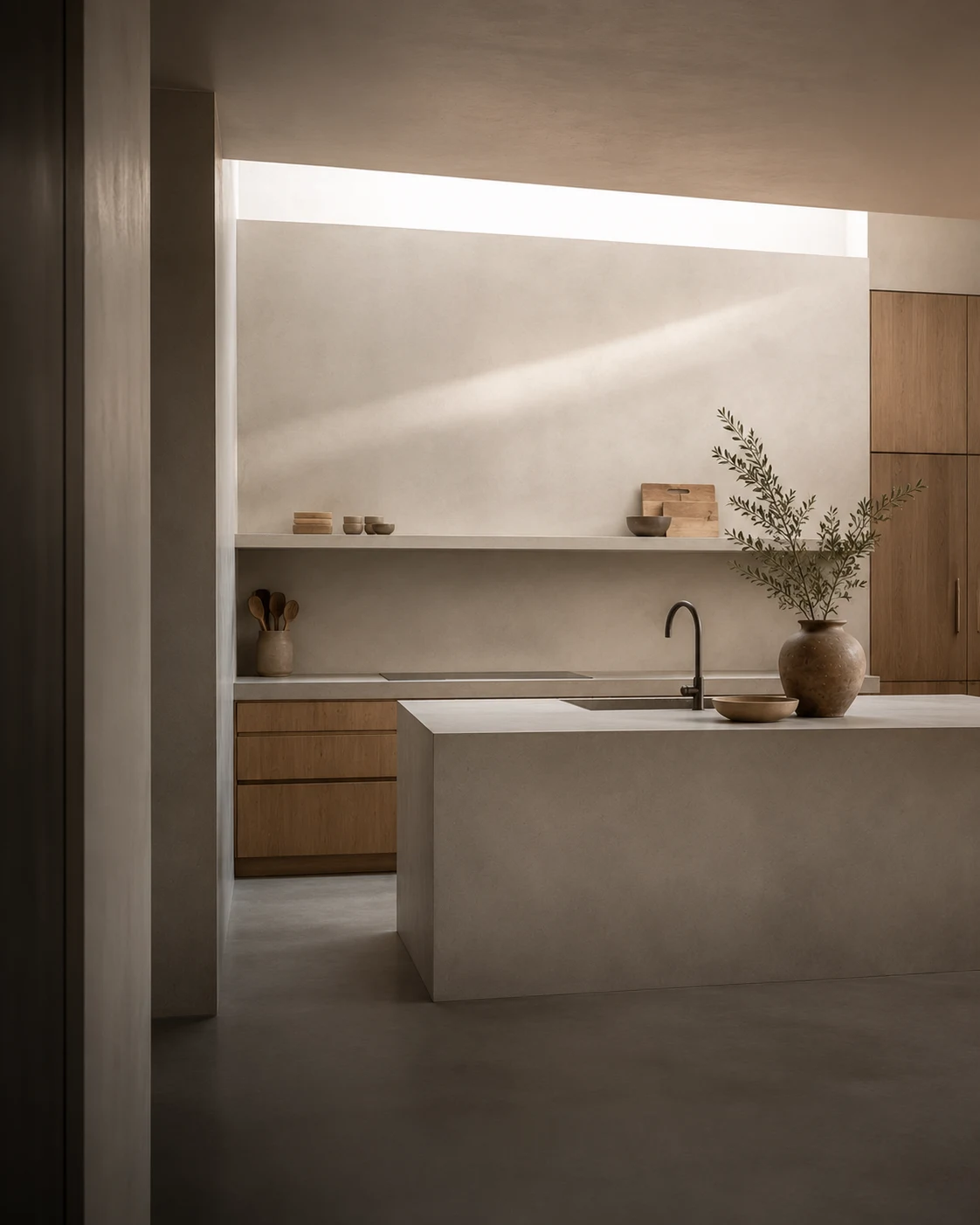 Microcemento a rodillo — Cocina